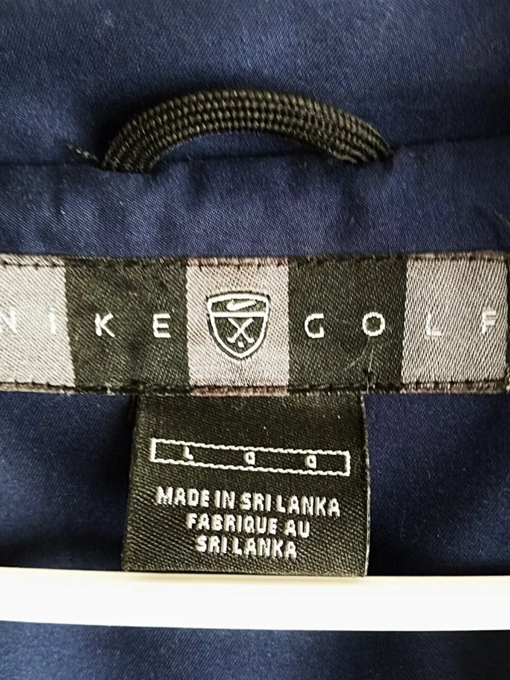 Nike Golf Windbreaker Jacket Mens Size Large Tan Nylon Lining NME920220KL4